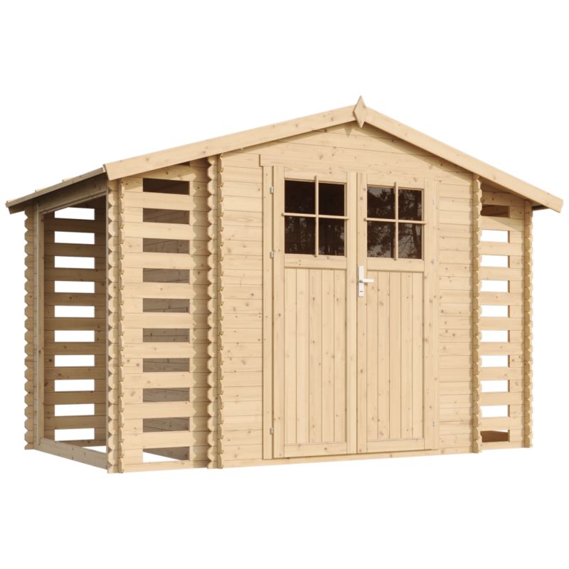 Drewniana szopa ogrodowa Timbela M391FM391G 5.47 m² szopa z drewutnią i podłogą 1 szt.