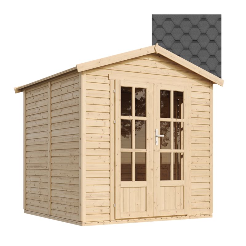 Drewniane biuro ogrodowe Timbela M351FBH351FBBLACK 4 m² z podłogą i płytkami 1 szt.