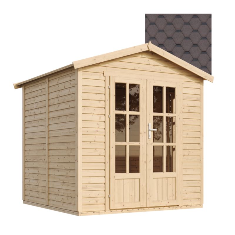 Drewniane biuro ogrodowe Timbela M351FBH351FBBROWN 4 m² z podłogą i płytkami 1 szt.