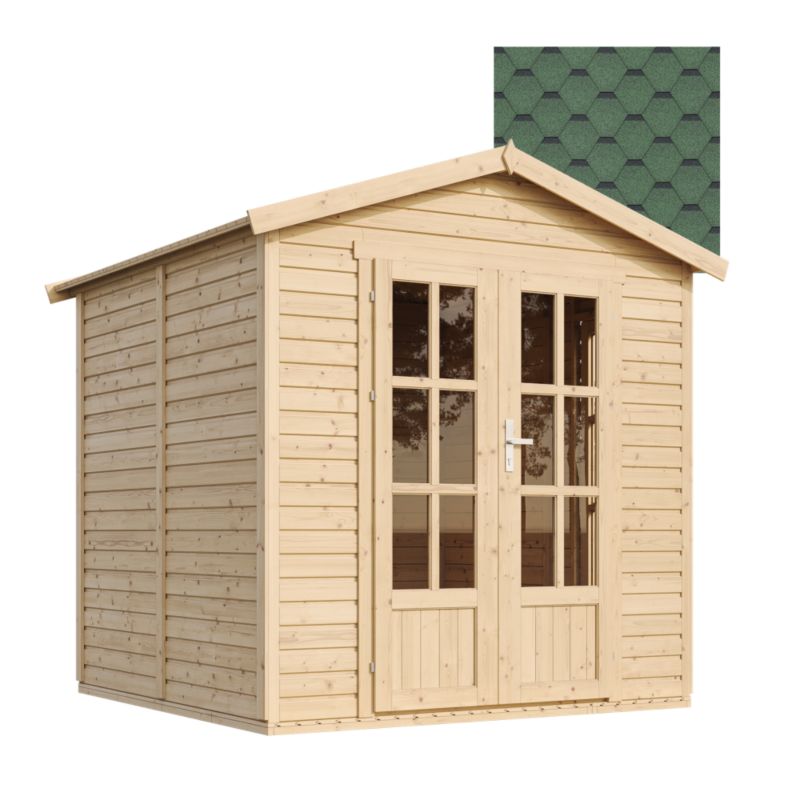 Drewniane biuro ogrodowe Timbela M351FBH351FBGREEN 4 m² z podłogą i płytkami 1 szt.