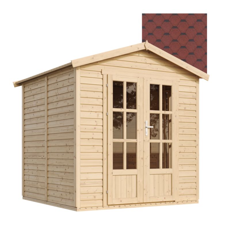 Drewniane biuro ogrodowe Timbela M351FBH351FBRED 4 m² z podłogą i płytkami 1 szt.
