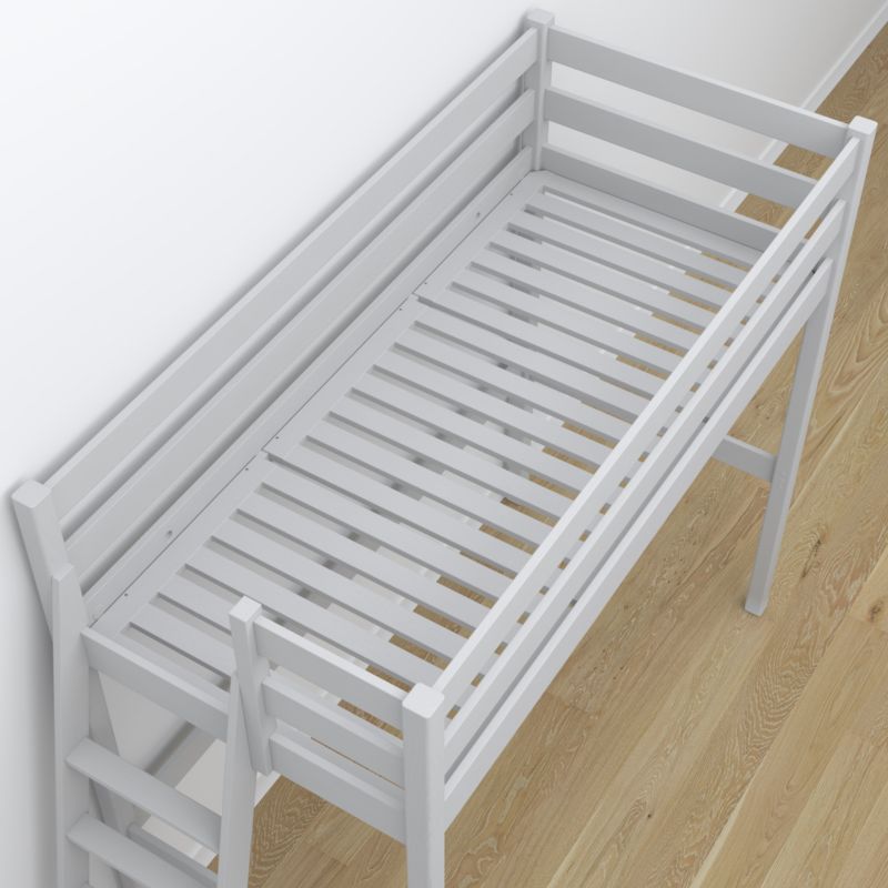 Drewniane łóżko na antresoli N-WOOD N02 120x180 popielaty 1 szt.