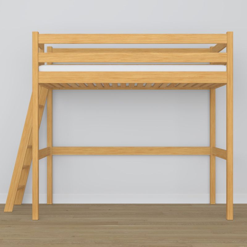 Drewniane łóżko na antresoli N-WOOD N02 90x180 sosna naturalna 1 szt.