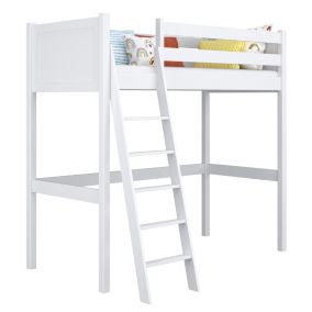 Drewniane łóżko na antresoli N-WOOD N04 80x180 biały 1 szt.