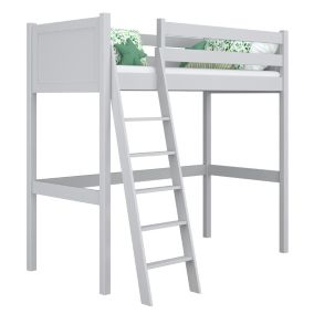 Drewniane łóżko na antresoli N-WOOD N04 80x180 popielaty 1 szt.