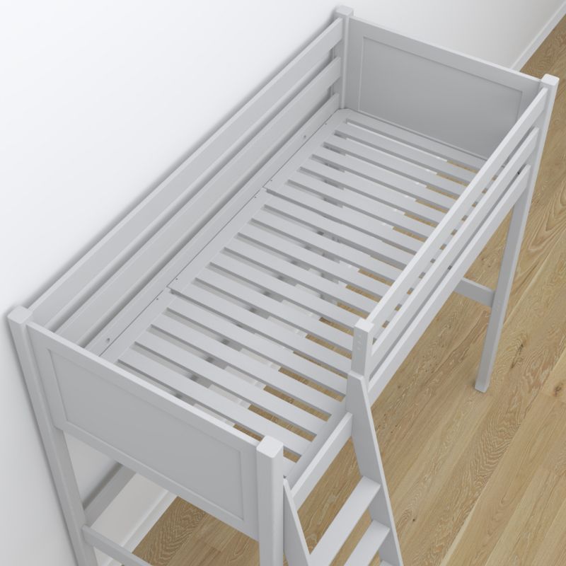 Drewniane łóżko na antresoli N-WOOD N04 90x190 popielaty 1 szt.