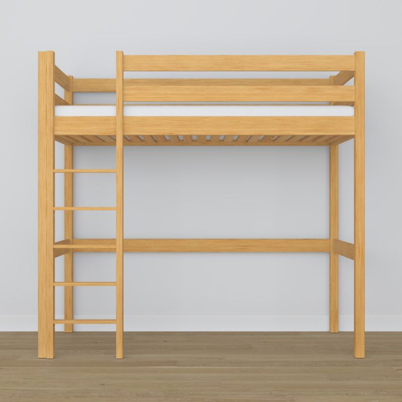 Drewniane łóżko na antresoli N-WOOD N05 120x180 sosna naturalna 1 szt.