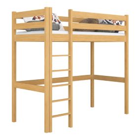 Drewniane łóżko na antresoli N-WOOD N05 80x200 sosna naturalna 1 szt.