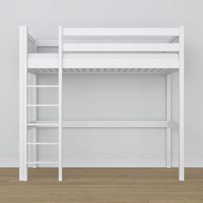 Drewniane łóżko na antresoli N-WOOD N06 80x180 biały 1 szt.