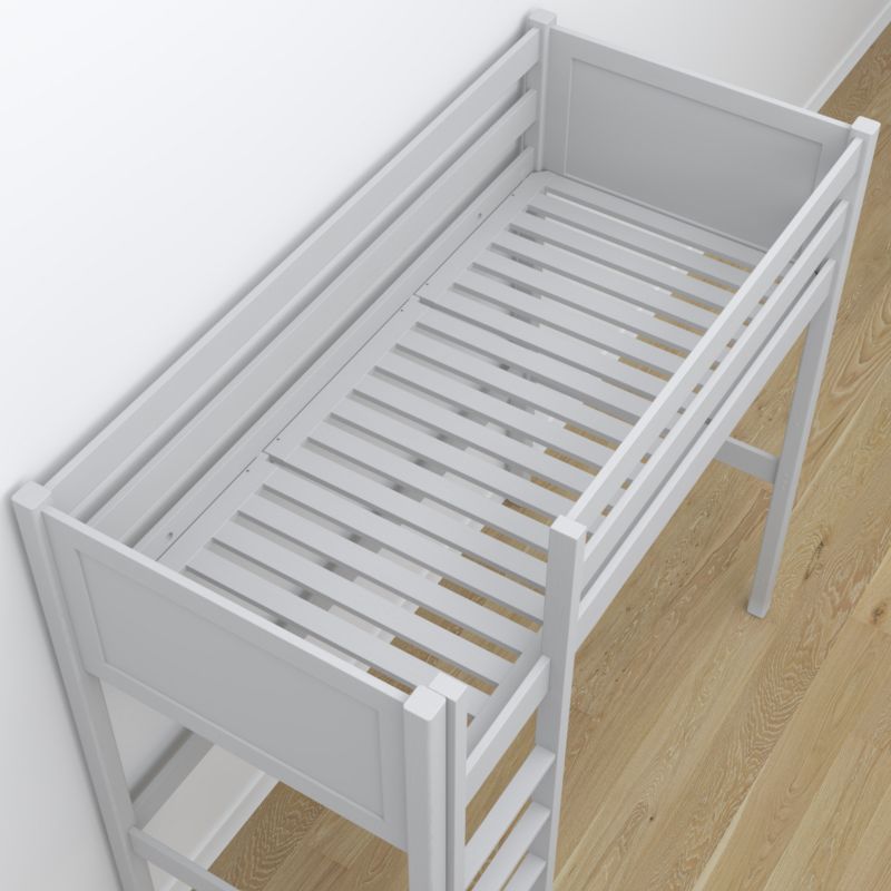 Drewniane łóżko na antresoli N-WOOD N06 80x180 popielaty 1 szt.