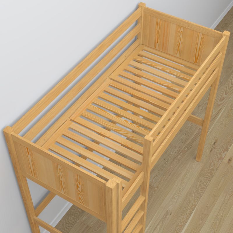 Drewniane łóżko na antresoli N-WOOD N06 80x180 sosna naturalna 1 szt.