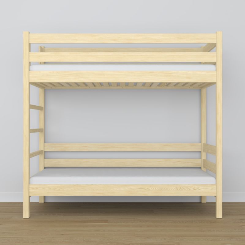 Drewniane łózko piętrowe N-WOOD N03 100x200 sosna bezbarwna 1 szt.