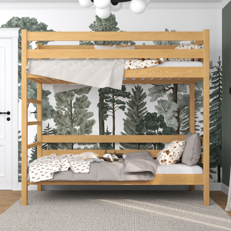 Drewniane łózko piętrowe N-WOOD N03 120x200 sosna naturalna 1 szt.