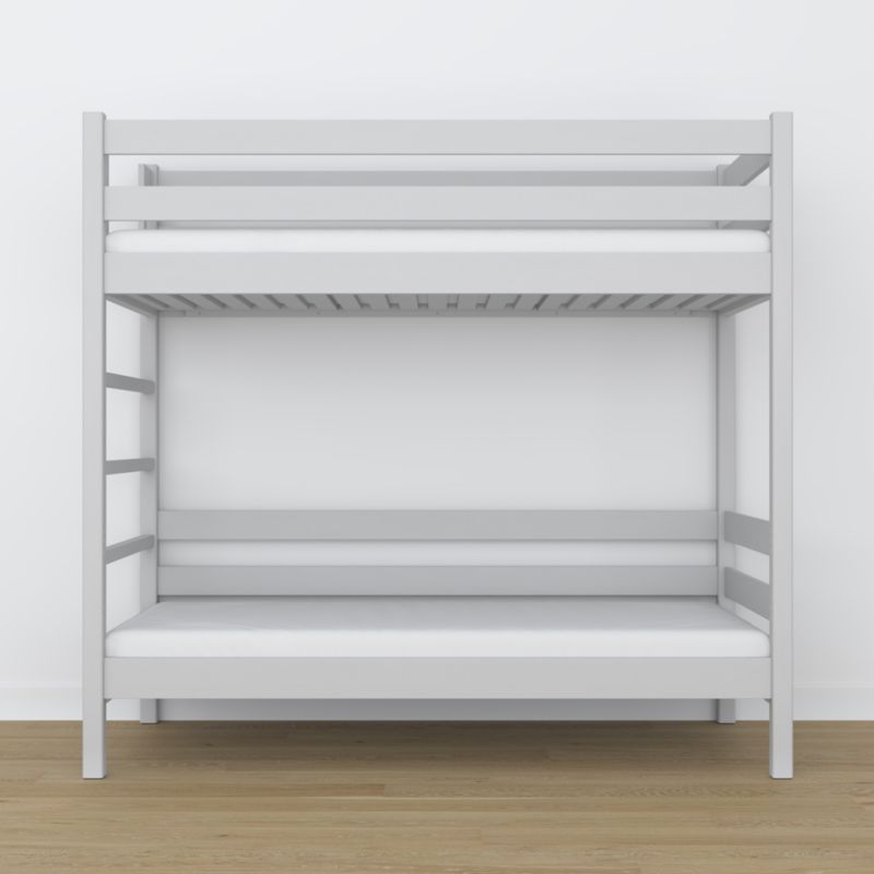 Drewniane łózko piętrowe N-WOOD N03 90x200 popielaty 1 szt.