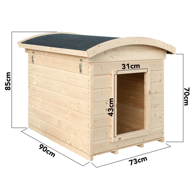 Drewniany domek dla psa Timbela M405-1 H85x102x87 cm grubość deski 17 mm 1 szt.