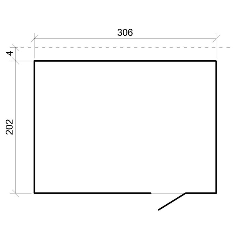 Drewniany domek narzedziowy 6,18 m² Timbela M326F1 drewno naturalne grubość deski 17 mm 1 szt.