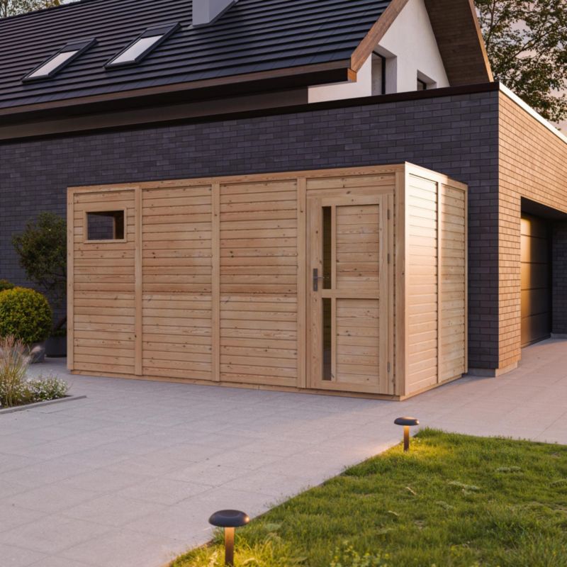 Drewniany domek narzedziowy 8,16 m² Timbela M327F1 drewno naturalne grubość deski 17 mm 1 szt.