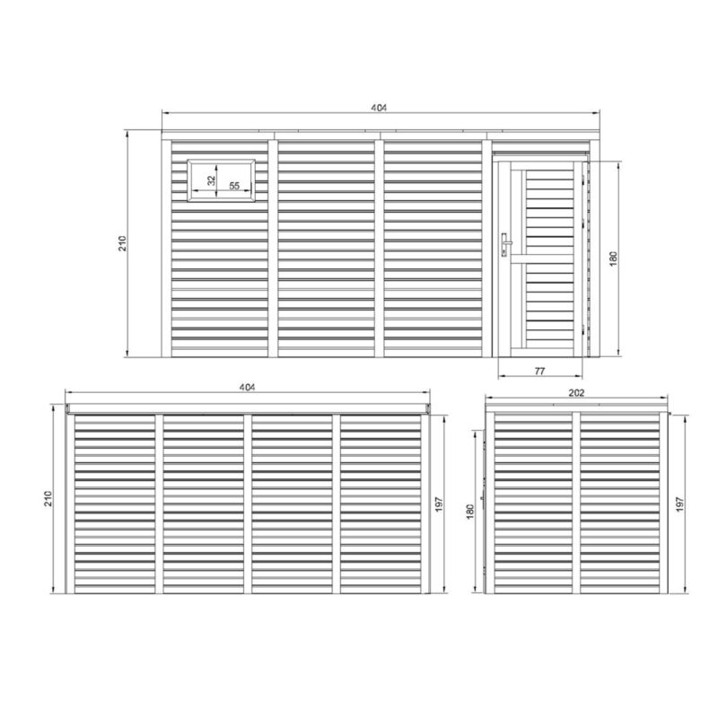 Drewniany domek narzedziowy 8,16 m² Timbela M327F1 drewno naturalne grubość deski 17 mm 1 szt.