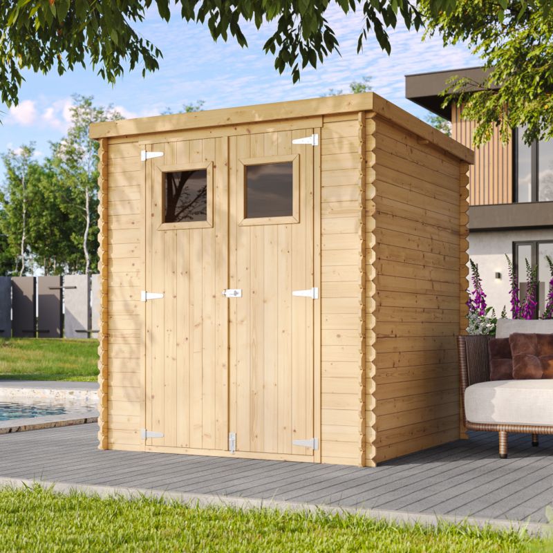 Drewniany domek ogrodowy i podłoga Timbela 3.53 m² M309M309G drewno naturalne, grubość deski 19 mm, 1 szt.