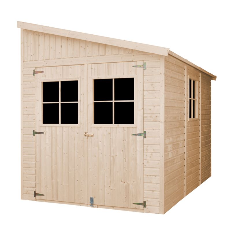 Drewniany domek ogrodowy i podłoga Timbela 6 m² M339AM339G Konstrukcja panelowa, drewno naturalne, grubość deski 17 mm, 1 szt.