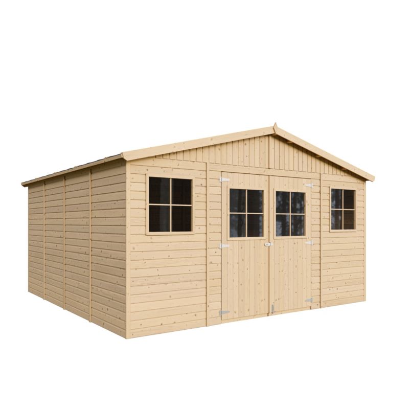 Drewniany domek ogrodowy i podłoga Timbela M330M330G 16 m² konstrukcja panelowa drewno naturalne grubość deski 17 mm 1 szt.