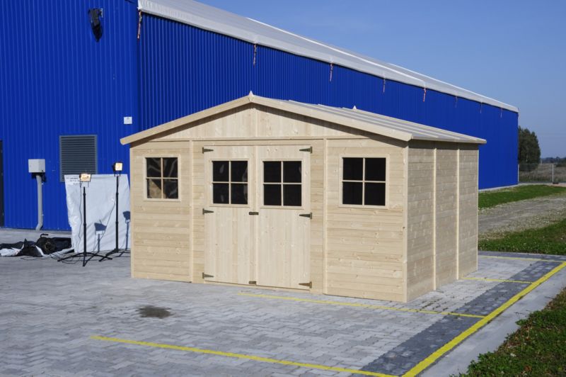Drewniany domek ogrodowy i podłoga Timbela M331M331G 12 m² konstrukcja panelowa drewno naturalne grubość deski 17 mm 1 szt.