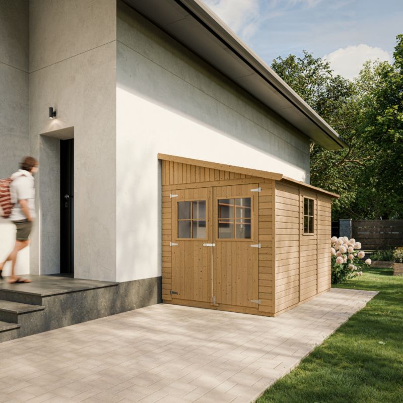 Drewniany domek ogrodowy i podłoga Timbela M339AM339G 6 m² konstrukcja panelowa drewno naturalne grubość deski 17 mm 1 szt.