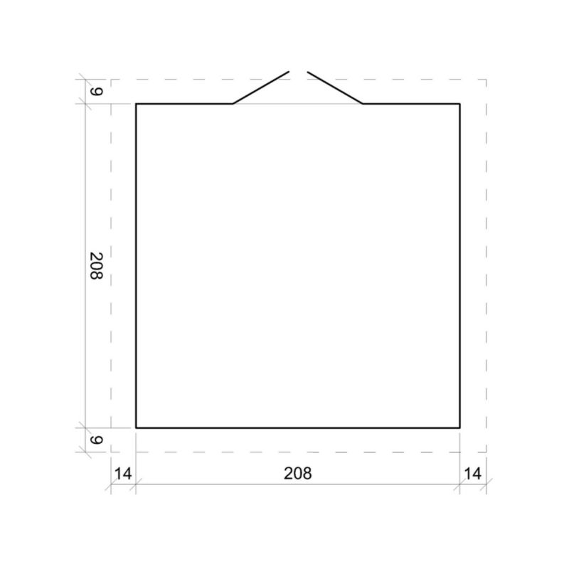Drewniany domek ogrodowy i podłoga Timbela M369C1+M369G 4.33 m² drewno naturalne grubość deski 19 mm 1 szt.
