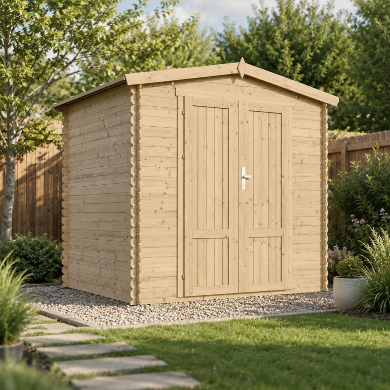Drewniany domek ogrodowy i podłoga Timbela M369F1+M369G 4.33 m² drewno naturalne grubość deski 19 mm 1 szt.