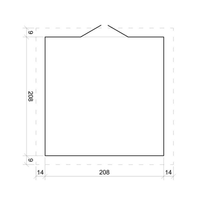 Drewniany domek ogrodowy i podłoga Timbela M369F1+M369G 4.33 m² drewno naturalne grubość deski 19 mm 1 szt.