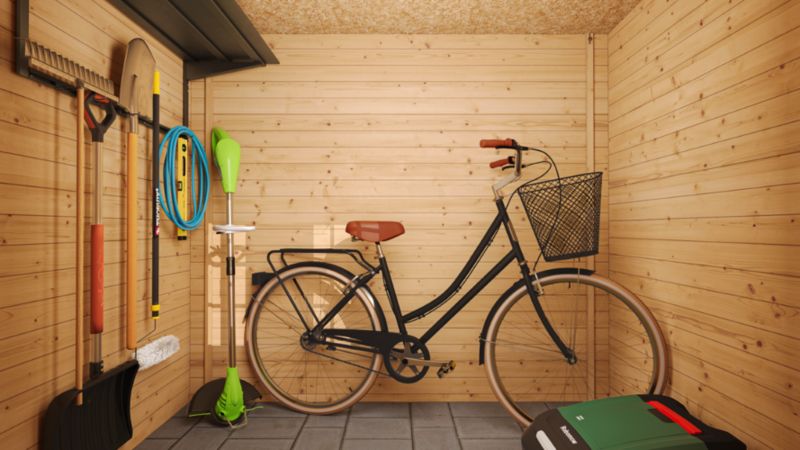 Drewniany domek ogrodowy Timbela M310F 2.63 m² zamykane drzwi grubość deski 19 mm 1 szt.