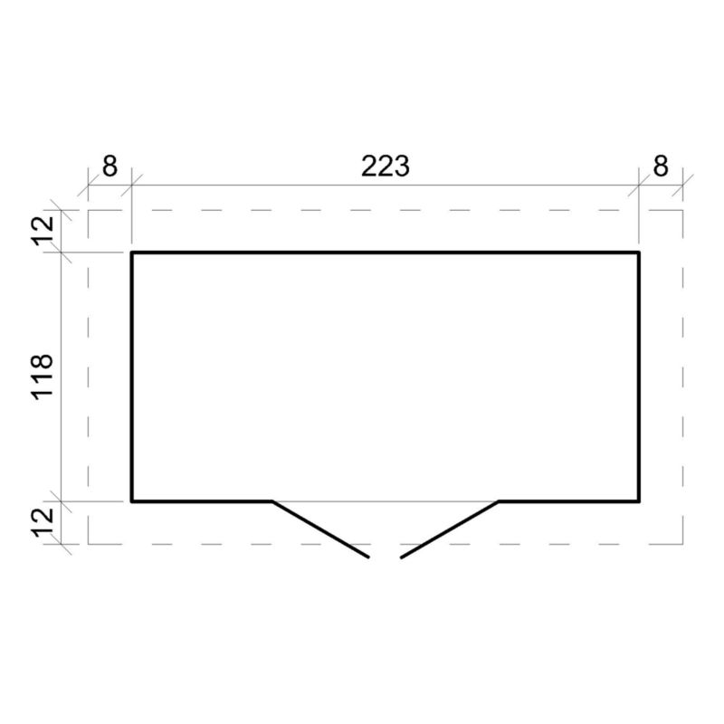 Drewniany domek ogrodowy Timbela M310F 2.63 m² zamykane drzwi grubość deski 19 mm 1 szt.