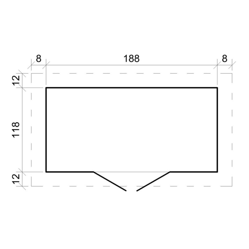 Drewniany domek ogrodowy Timbela M311 2.22 m² drewno naturalne grubość deski 19 mm 1 szt.