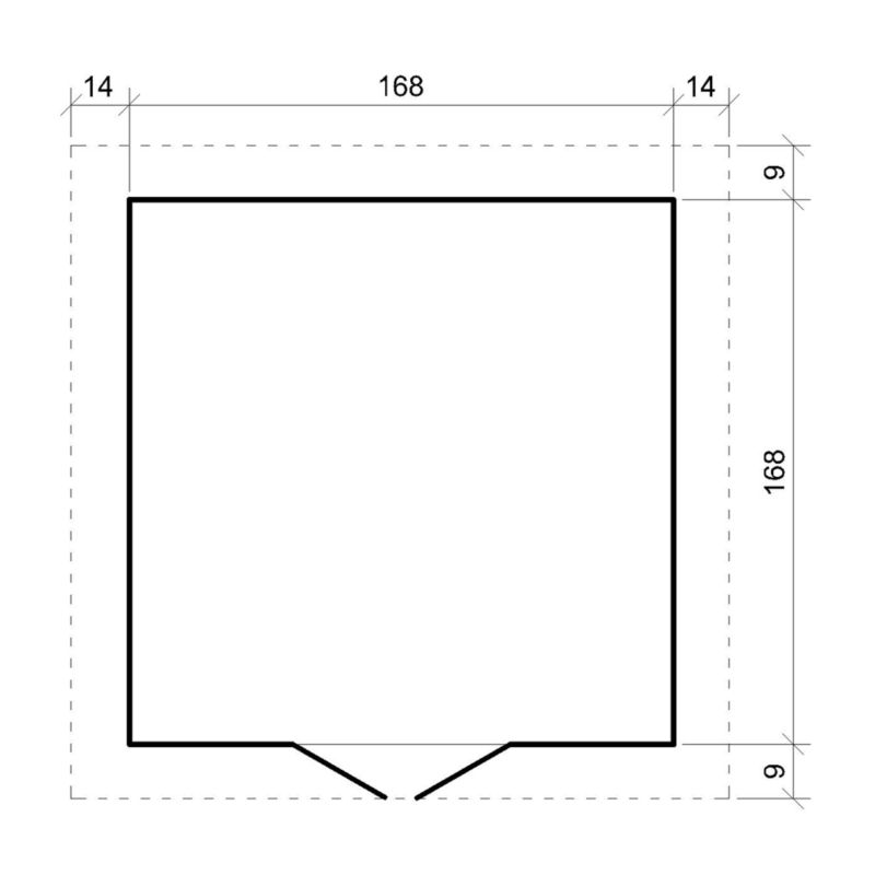 Drewniany domek ogrodowy Timbela M320 2.82 m² drewno naturalne grubość deski 19 mm 1 szt.