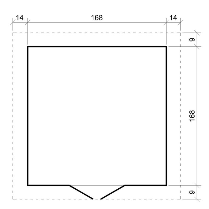 Drewniany domek ogrodowy Timbela M320C 2.82 m² drewno naturalne grubość deski 19 mm 1 szt.