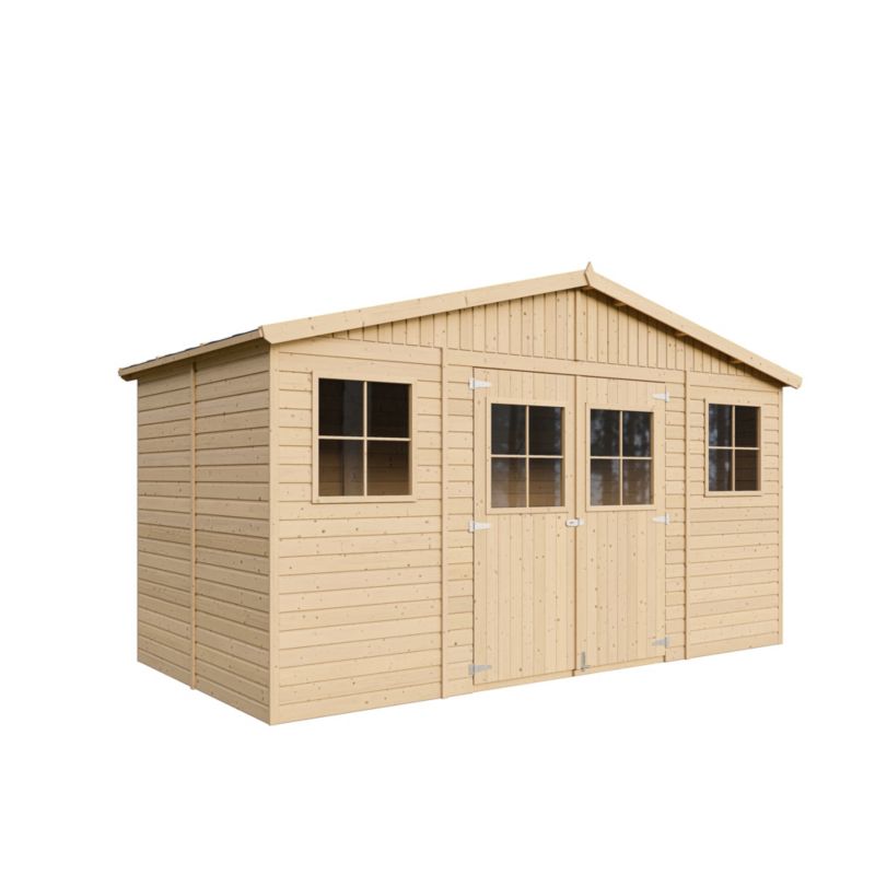Drewniany domek ogrodowy Timbela M332 8 m² konstrukcja panelowa drewno naturalne grubość deski 17 mm 1 szt.