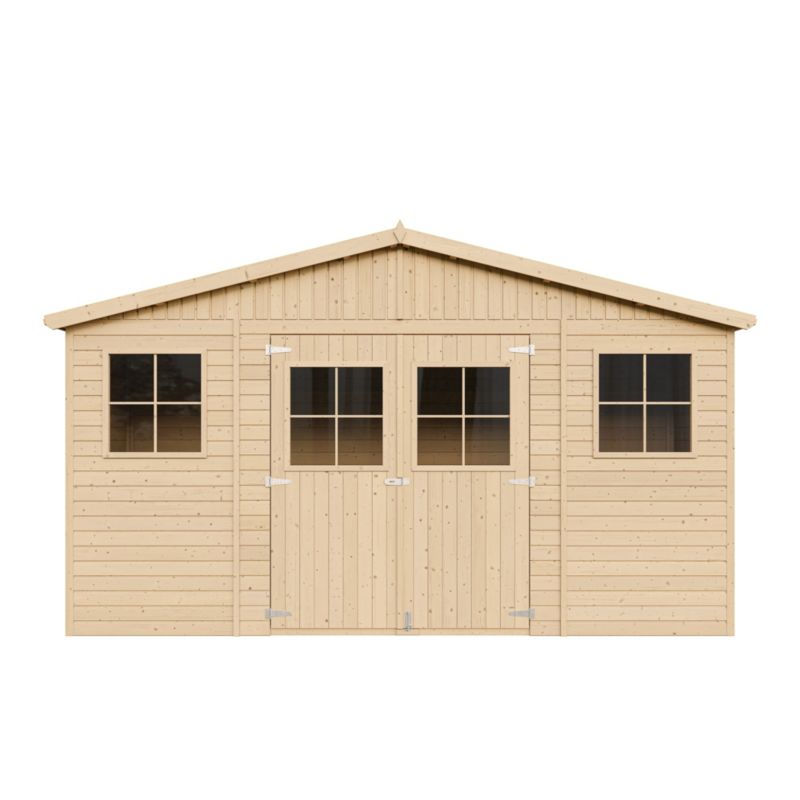 Drewniany domek ogrodowy Timbela M332 8 m² konstrukcja panelowa drewno naturalne grubość deski 17 mm 1 szt.