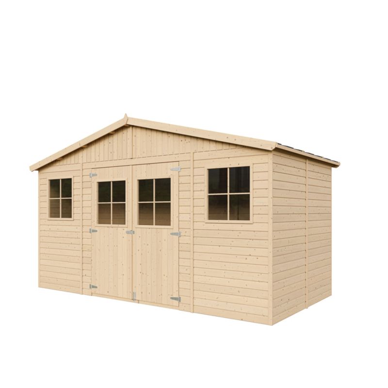 Drewniany domek ogrodowy Timbela M332 8 m² konstrukcja panelowa drewno naturalne grubość deski 17 mm 1 szt.