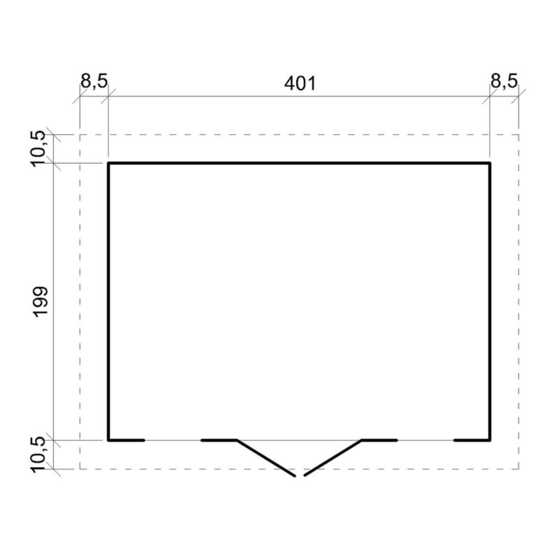 Drewniany domek ogrodowy Timbela M332 8 m² konstrukcja panelowa drewno naturalne grubość deski 17 mm 1 szt.
