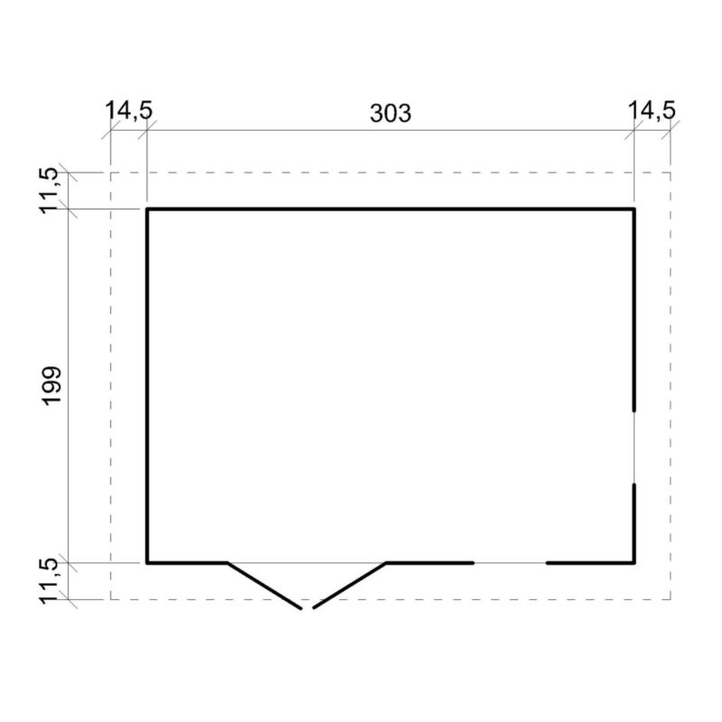 Drewniany domek ogrodowy Timbela M334FB 6 m² konstrukcja panelowa drewno naturalne grubość deski 17 mm 1 szt.