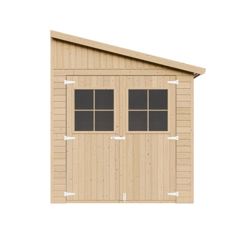 Drewniany domek ogrodowy Timbela M339A 6 m² konstrukcja panelowa drewno naturalne grubość deski 17 mm 1 szt.