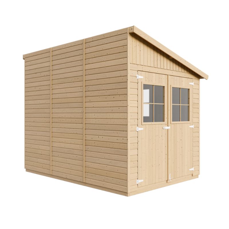 Drewniany domek ogrodowy Timbela M339A 6 m² konstrukcja panelowa drewno naturalne grubość deski 17 mm 1 szt.
