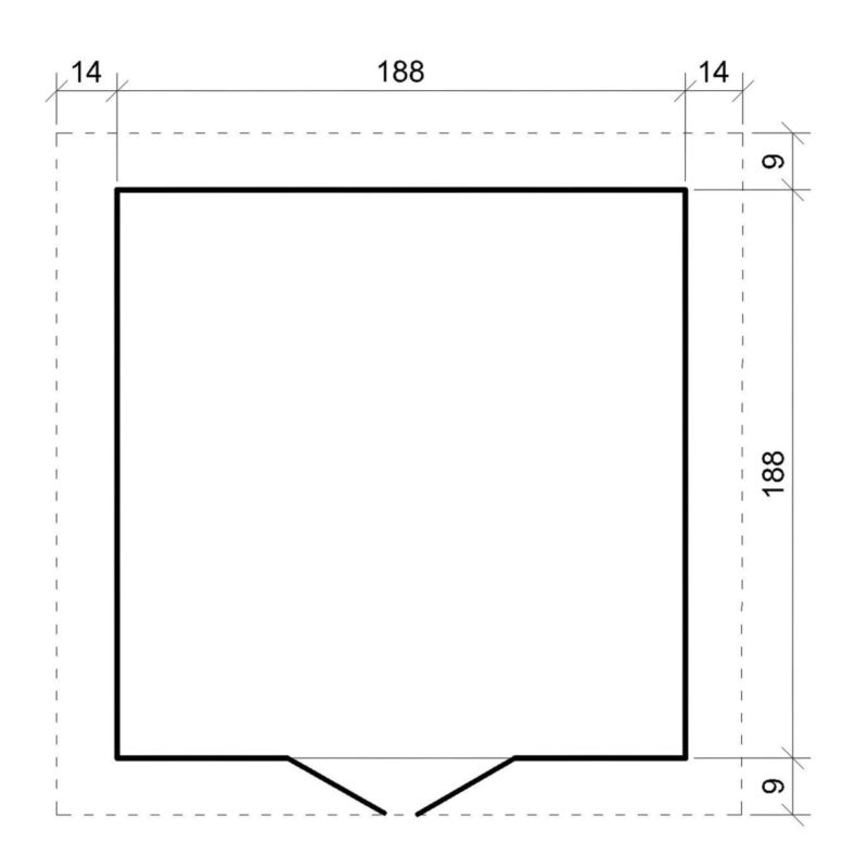 Drewniany domek ogrodowy Timbela M343 3.53 m² drewno naturalne grubość deski 19 mm 1 szt.