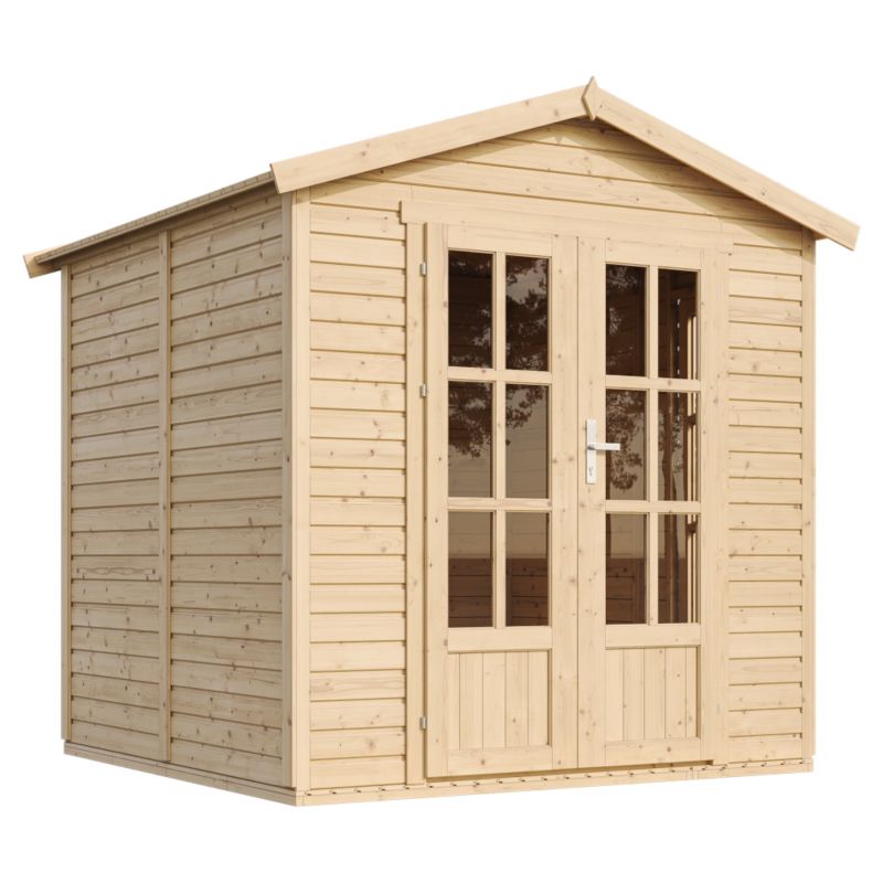 Drewniany domek ogrodowy Timbela M351FB 4 m² konstrukcja panelowa drewno naturalne grubość deski 17 mm 1 szt.