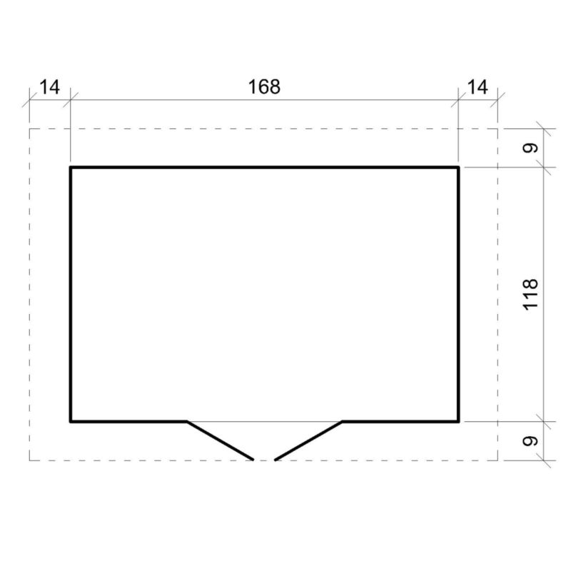 Drewniany domek ogrodowy Timbela M367C 1.98 m² drewno naturalne grubość deski 19 mm 1 szt.