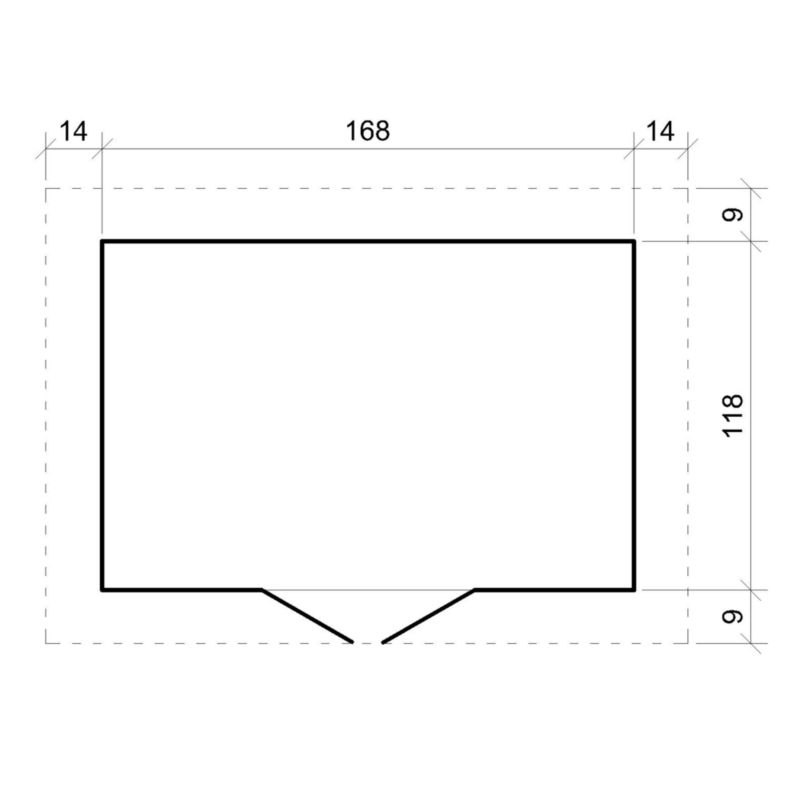 Drewniany domek ogrodowy Timbela M367C1 1.98 m² drewno naturalne grubość deski 19 mm 1 szt.