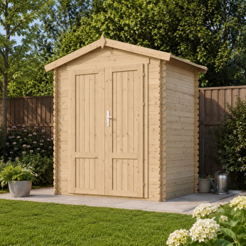 Drewniany domek ogrodowy Timbela M367F1 1.98 m² zamykane drzwi drewno naturalne grubość deski 19 mm 1 szt.