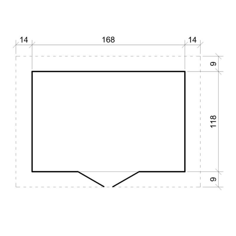 Drewniany domek ogrodowy Timbela M367F1 1.98 m² zamykane drzwi drewno naturalne grubość deski 19 mm 1 szt.