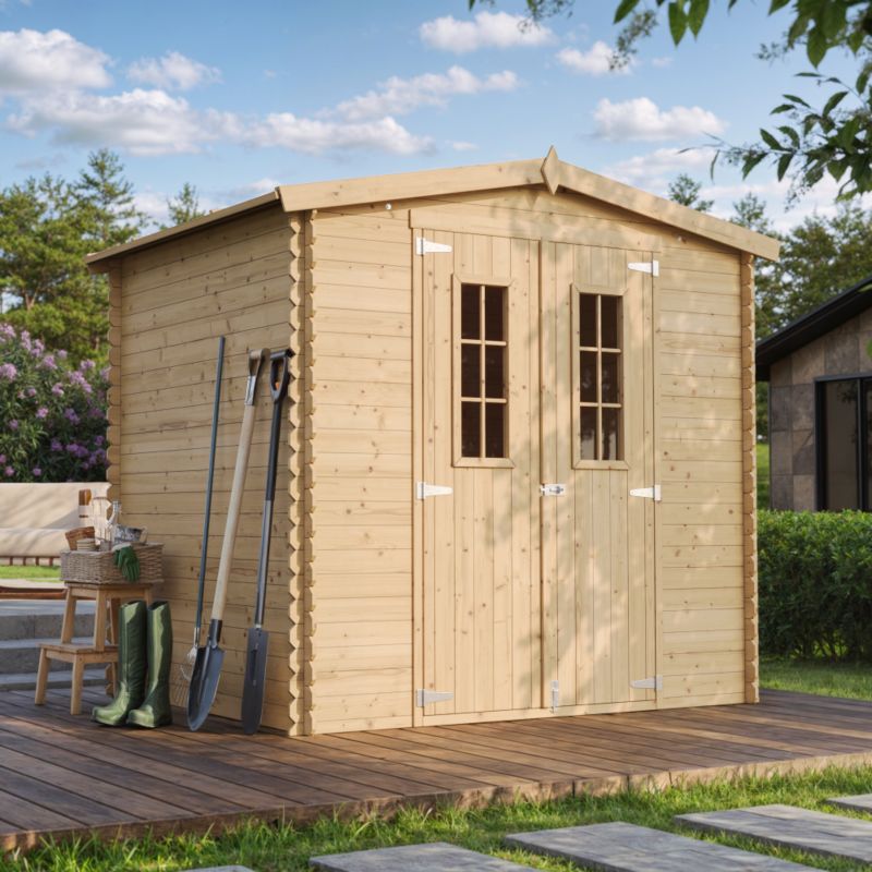 Drewniany domek ogrodowy Timbela M369C 4.33 m² drewno naturalne grubość deski 19 mm 1 szt.