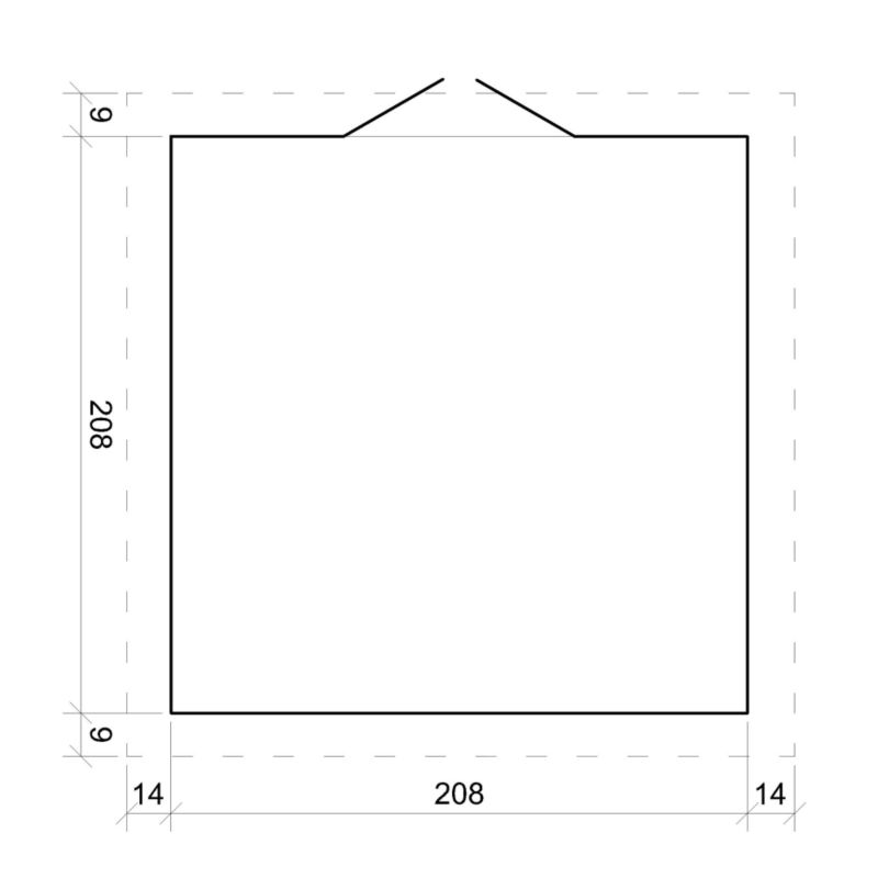 Drewniany domek ogrodowy Timbela M369C 4.33 m² drewno naturalne grubość deski 19 mm 1 szt.
